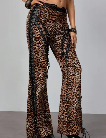 Pantaloni Romwe, animal print