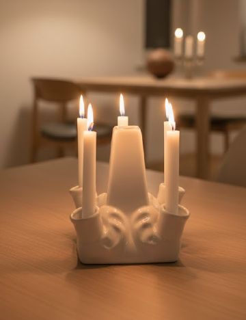 Suport lumanare &k Amsterdam, gri