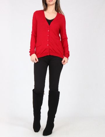 Cardigan Zara, rosu