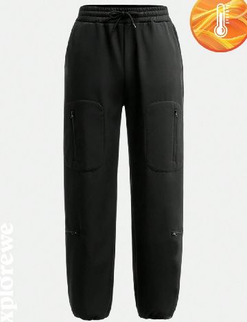 Pantaloni Shein Kids, negru