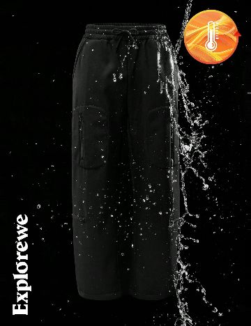 Pantaloni Shein Kids, negru