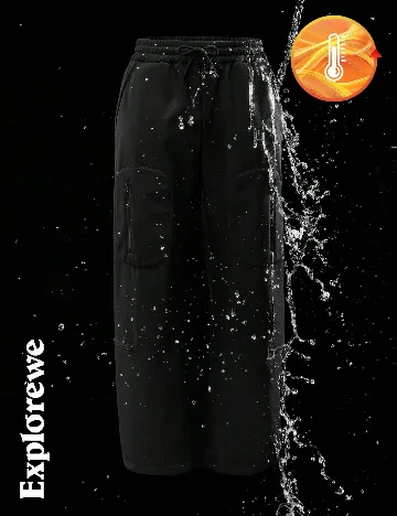 Pantaloni Shein Kids, negru