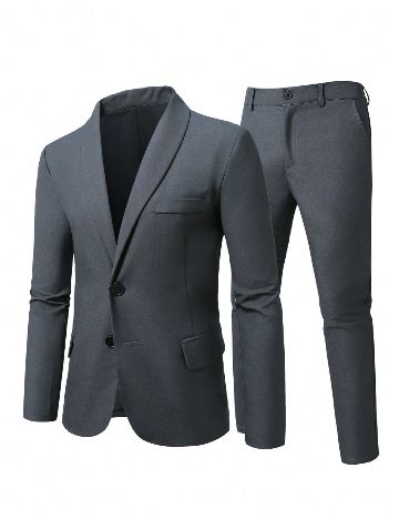 Costum SHEIN Plus Size Men, gri