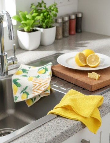 Set lavete 3 bucati Zd Trading, galben