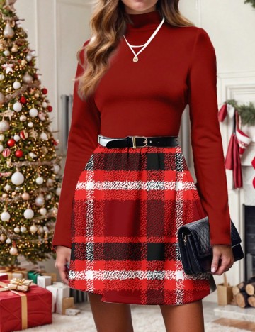 Rochie scurta SHEIN, rosu