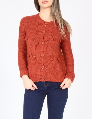 Cardigan Zara, caramiziu