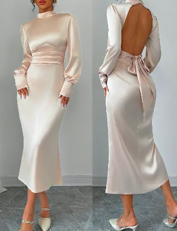 Rochie lunga SHEIN, crem