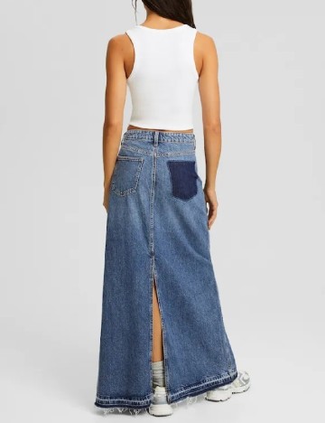 Fusta Bershka, albastru