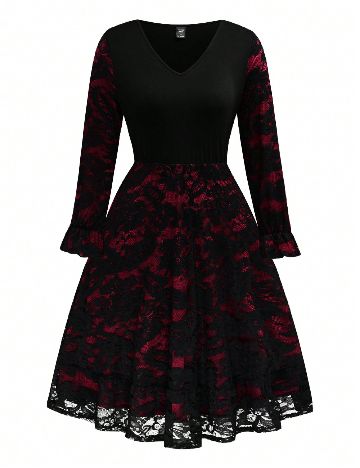 Rochie medie SHEIN CURVE, negru