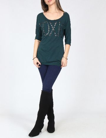 Bluza Bershka, verde inchis