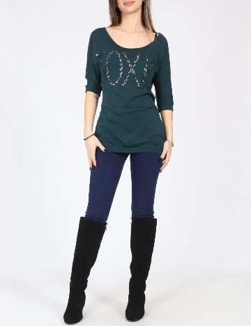 Bluza Bershka, verde inchis