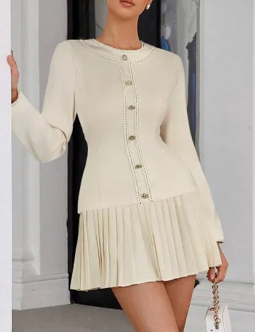 Rochie scurta SHEIN, crem