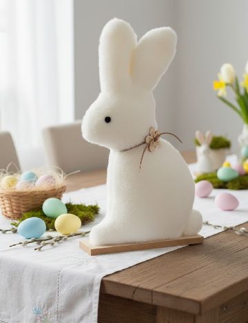 Iepuras decorativ, alb