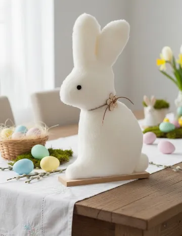 Iepuras decorativ, alb