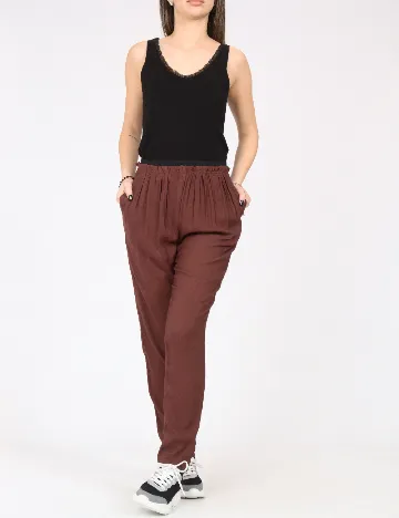 Pantaloni Zara, maro inchis