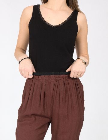 Pantaloni Zara, maro inchis