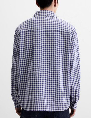 Camasa Zara, mov/alb