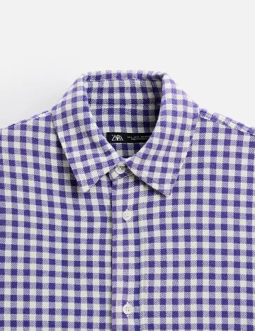 Camasa Zara, mov/alb