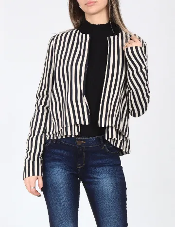 Blazer Zara, crem/negru