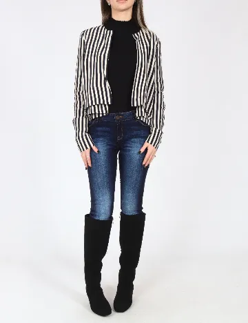 Blazer Zara, crem/negru