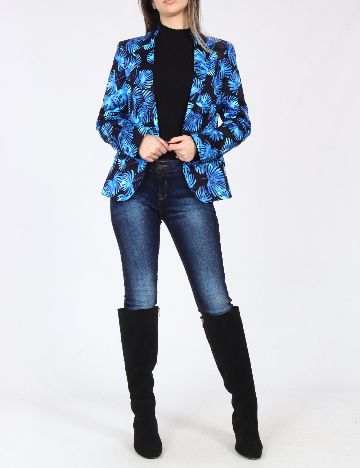 Sacou Zara, negru/albastru