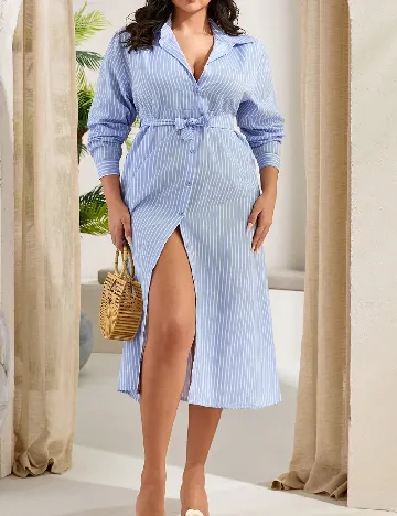 Rochie medie SHEIN CURVE, albastru