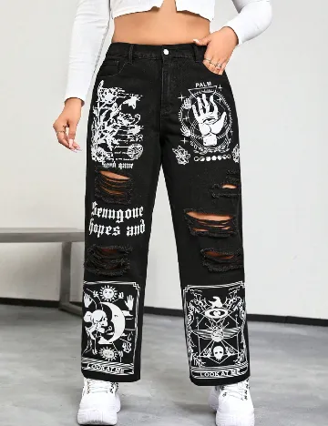 Blugi SHEIN CURVE, negru