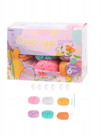 Set crosetat oua de Paste AVEC, mix culori