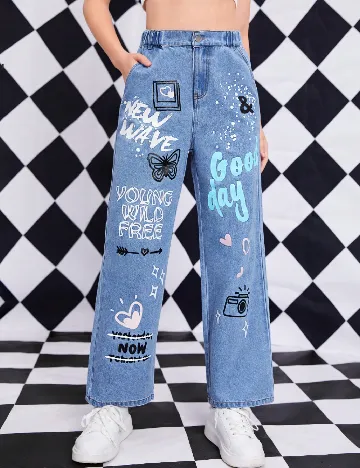 Blugi Shein Kids, albastru