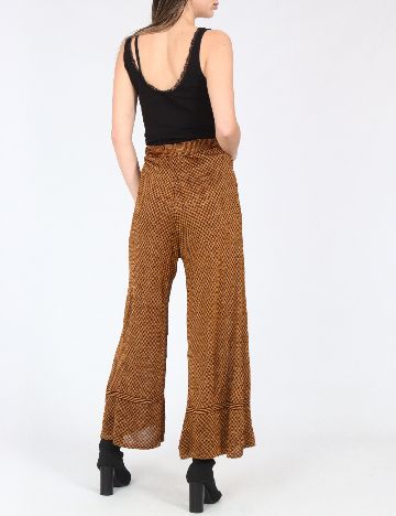 Pantaloni Zara, maro/negru