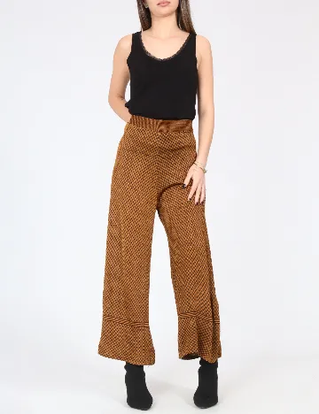 Pantaloni Zara, maro/negru