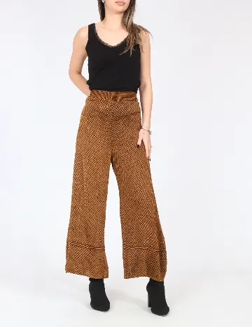 Pantaloni Zara, maro/negru