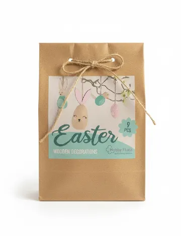 Decoratiune de Paste 9 bucati Hobby Flora, crem