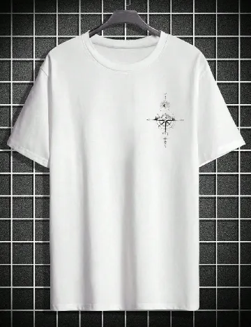 Tricou Oversize SHEIN, alb