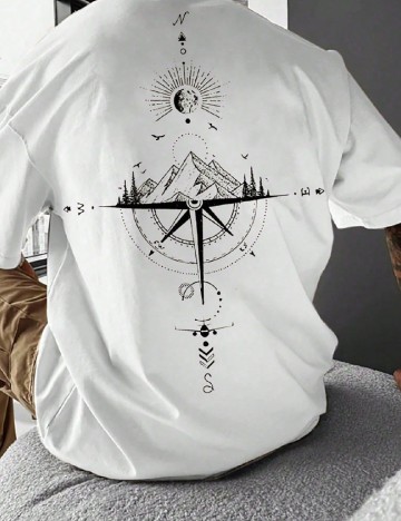 Tricou Oversize SHEIN, alb