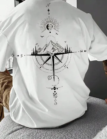 Tricou Oversize SHEIN, alb