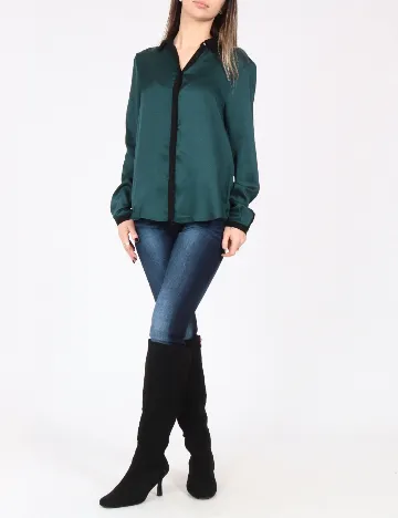 Camasa Zara, verde inchis