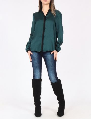 Camasa Zara, verde inchis