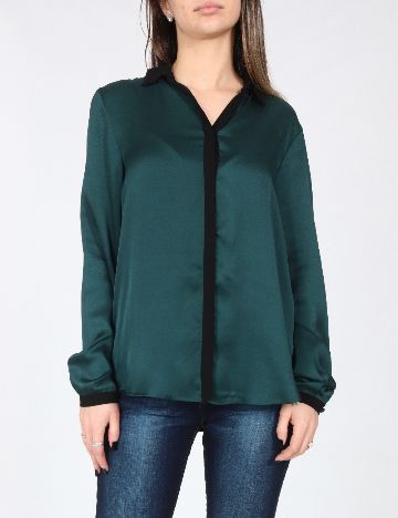 Camasa Zara, verde inchis