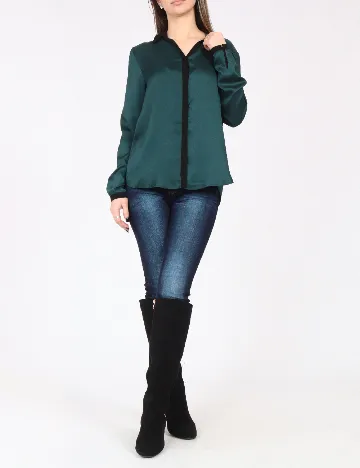 Camasa Zara, verde inchis