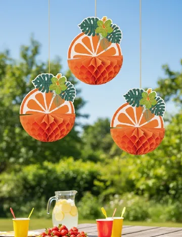 Set decoratiuni 3 bucati DLP Industry, portocaliu