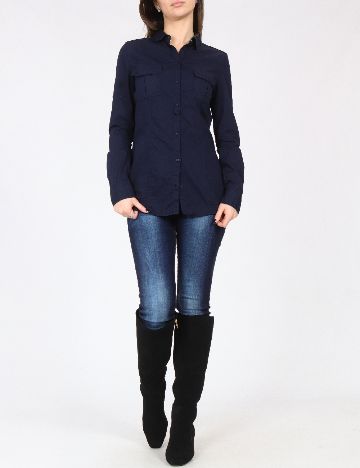 Camasa Zara, bleumarin