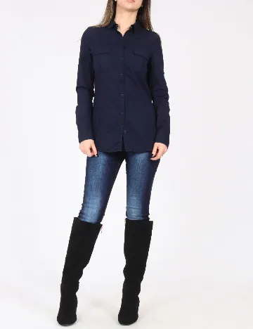 Camasa Zara, bleumarin