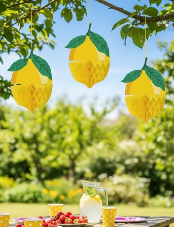 Set decoratiuni 3 bucati DLP Industry, galben