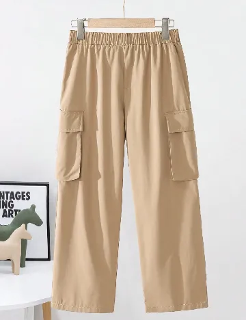 Pantaloni Shein Kids, crem