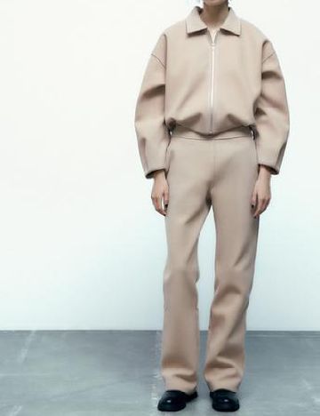 Pantaloni Zara, crem