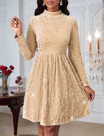 Rochie scurta SHEIN, crem