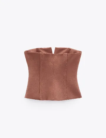 Top Zara, roz pudra inchis