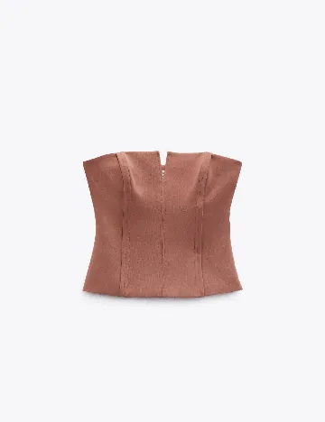 Top Zara, roz pudra inchis