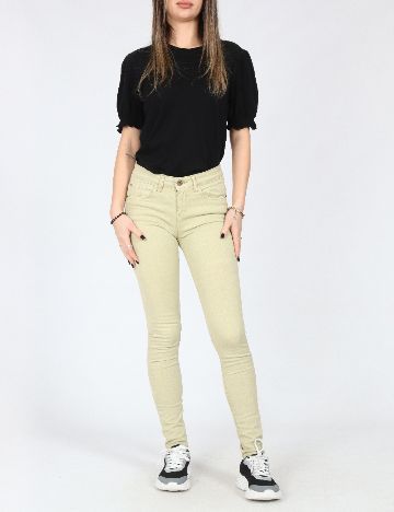 Pantaloni Pull&Bear, verde deschis